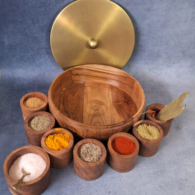 Multipurpose Handmade Wooden Masala Box