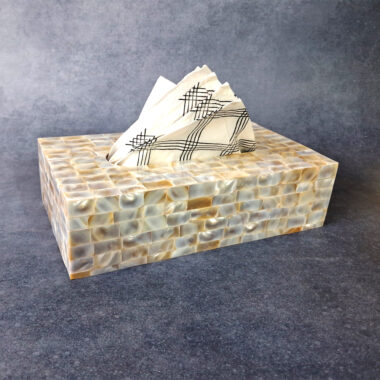 Designer Mother of Pearl Tissue Box
